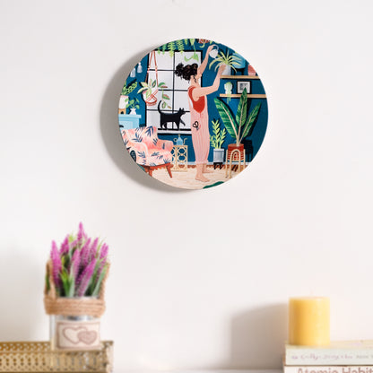 Graphic Glam Ceramic wall plates decor hanging / tabletop