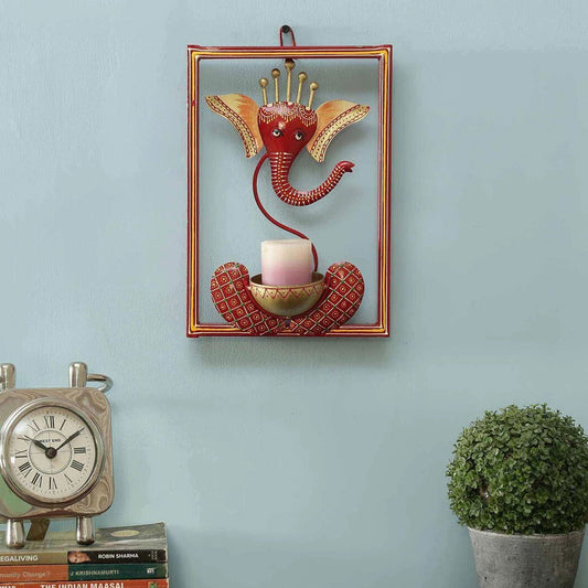 Ganesh Tea Light Wall Art