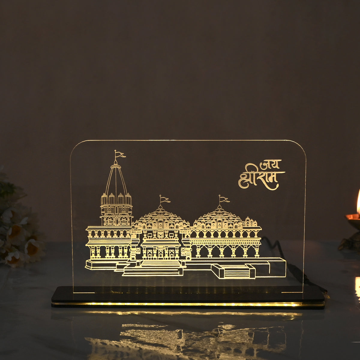 Ram Mandir Ayodhya with Led Light Home Decor & Gifts