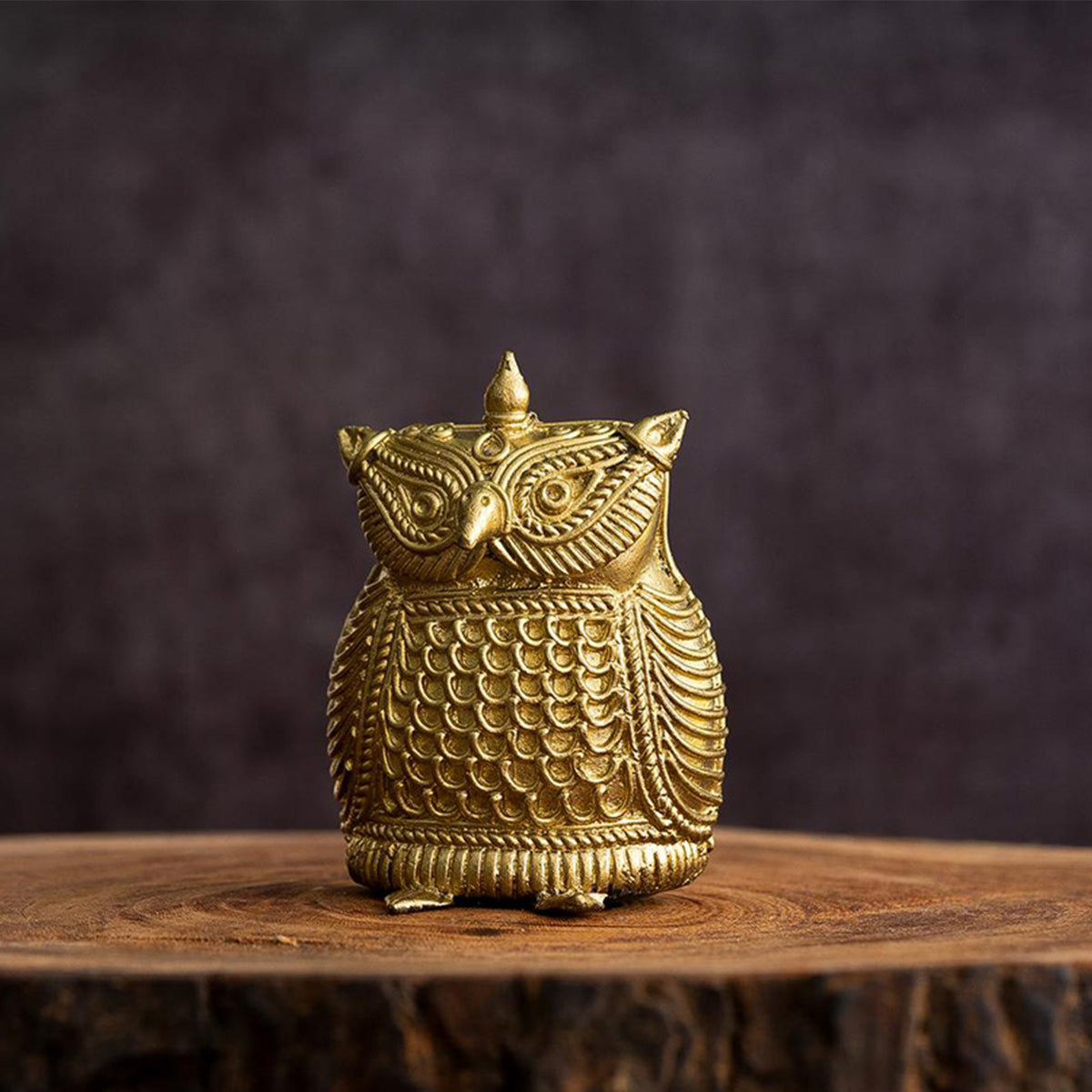 Dhokra Owl Brass Tabletop Artisan Home Decor Masterpiece