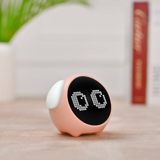 Cute Digital Emoticon Alarm Clock for kids & gifting purposes- Pink