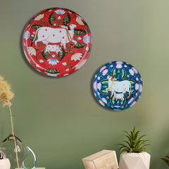 Pichwai Cow  Wall Art- Set of 2 (10, 8 inches)