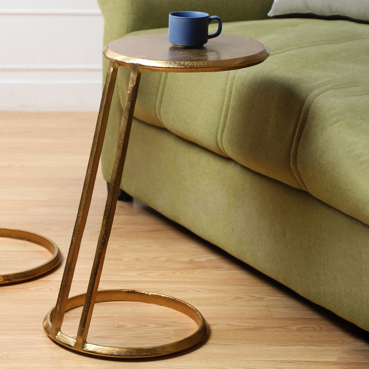 Slanted Nesting Tables by in Raw Gold PC Finish small size