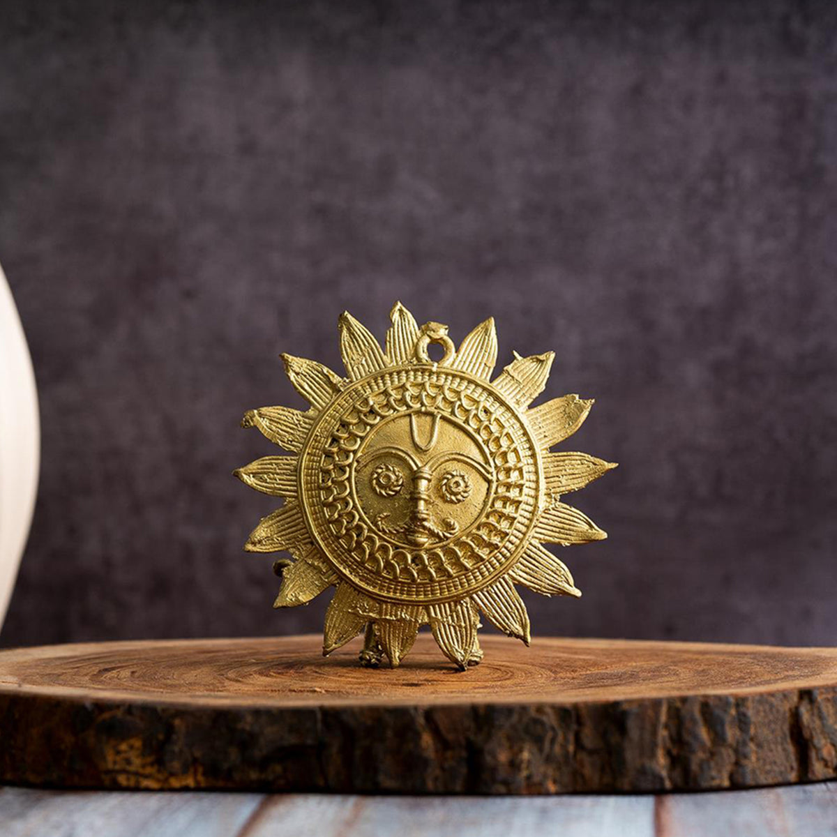Dhokra Sunplate Artisan Brass Tabletop Elegance for Home Décor