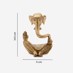 Brass Sitting Lord Ganesha Table Top Accent