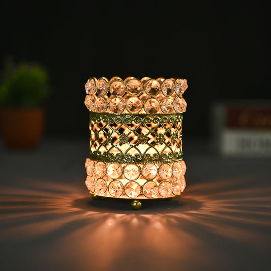 Crystal Band Tea-Light Holder