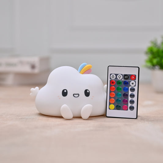 Silicone Cute Cloud Night Lamp for children | Bedroom | Christmas Gift | Tap Lamp | Multiple Colors