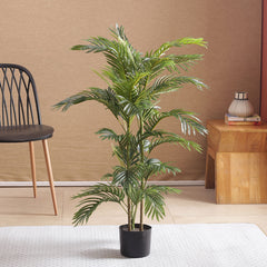 Artificial Areca Palm Plant for Home Decor/Office Decor/Gifting | Natural Looking Indoor Plant (With Pot, 120 cm)
