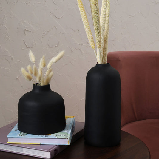 Kimono Vase Black Set of 2