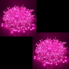 DecorTwist LED String Light for Home and Office Decor | Indoor & Outdoor Decorative Lights | Christmas | Diwali | Wedding | 15 Meter Length (Pack of 2) (Pink)