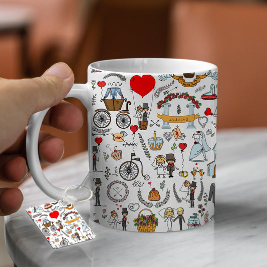 Coffee Mug & Keychain Special Unique Birthday, Wedding, Anniversary Gifts