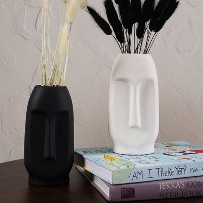 Viso Vase Black & White 6 inch