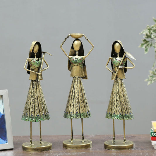 Narega lady Figurine Set Of 3