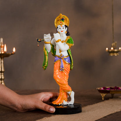 Polyresin Lord Krishna with Flute Idol Statue