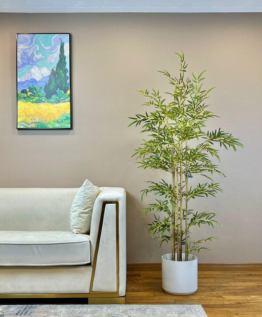 Beautiful Artificial Bamboo Plant in a Pot for Interior Decor/Home Decor/Office Decor (150 cm Tall, Green)