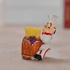 Chef Figurine Resin Toothpick Holder
