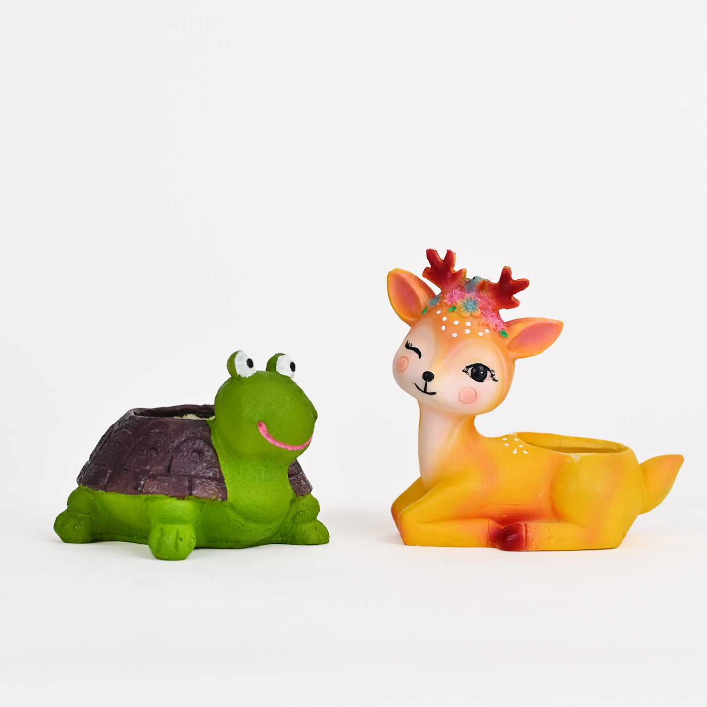 Deer and Tortoise Succulent Planter For Home Garden Office Desktop