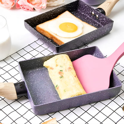 Non Stick Aluminium Tamagoyaki Pan | Omelette Pan | Nonstick Frying Pan | Egg Pan | Small Pans for Omelette | Nonstick Cookware | Small Fry pan for Cooking (Grey)