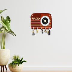 5 Hook radio design key holder | wall decor | home decor | retro key holder design