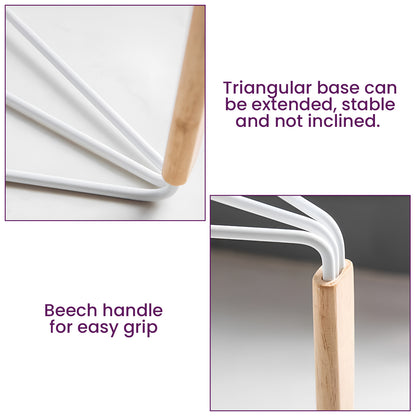 Dishcloth Drying Rack | 3 Arms Folding Dishcloth Holder for Home Kitchen (Size 28 x 4 x 26 cm) White