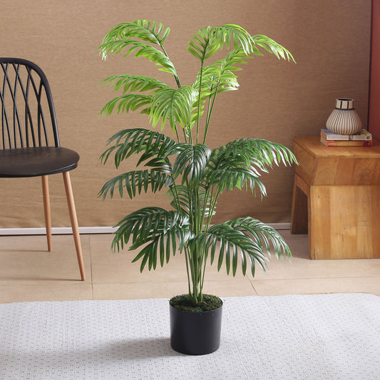 Artificial Areca Palm Plant for Home Decor/Office Decor/Gifting | Natural Looking Indoor Plant (With Pot, 110 cm)