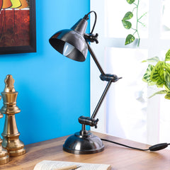 Shiny Gold Adjustable Iron Study Lamp Gold