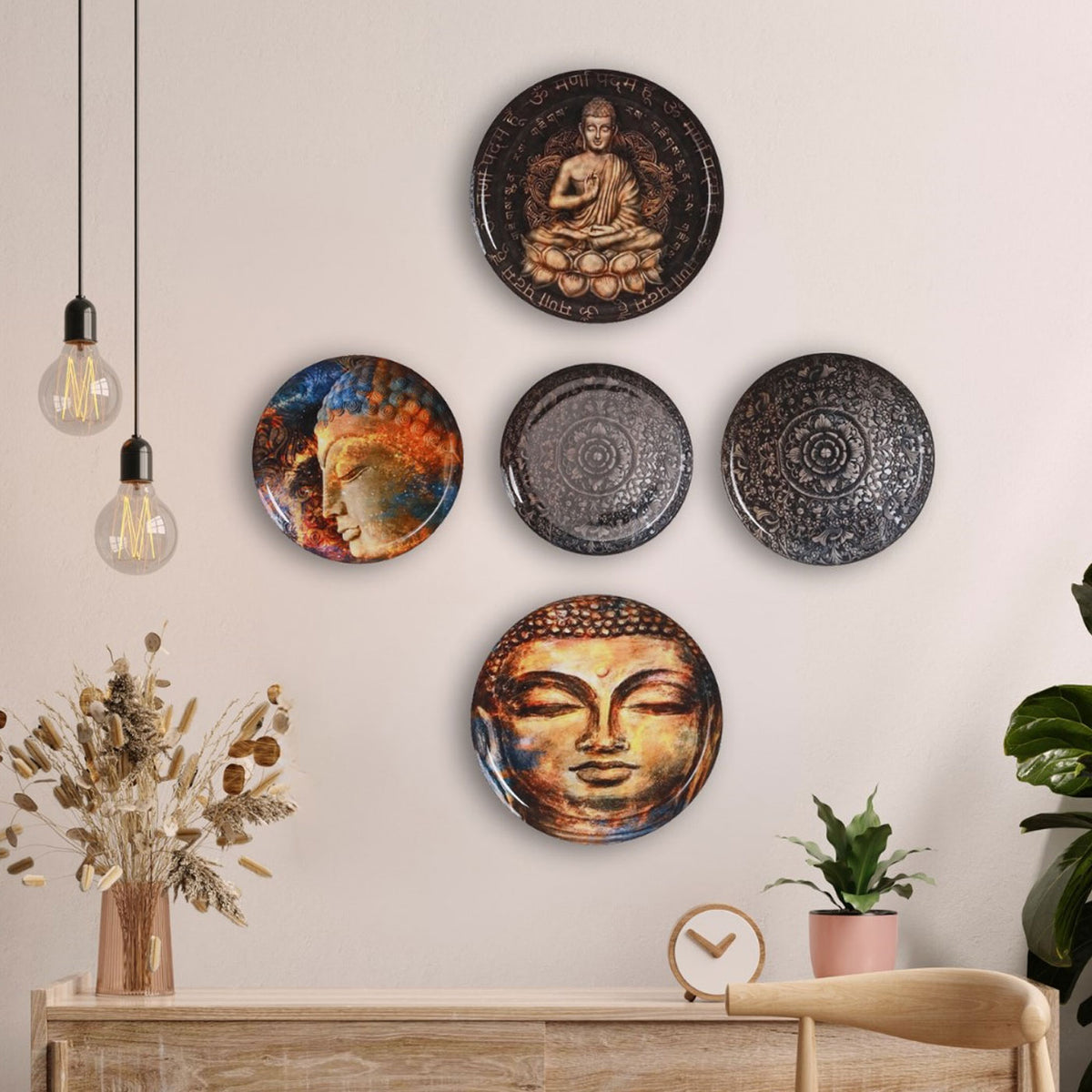 Nirvana Wall Plates- Set of 5(12,11,10,8 inches)