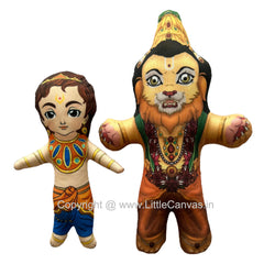 Lord Narasimha and Prahlad Plush Dolls