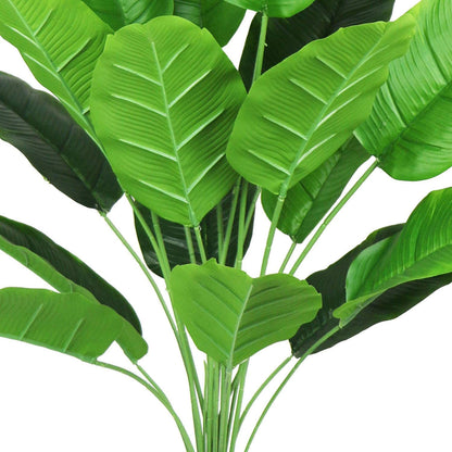 Beautiful Artificial Plastic Banana Plant Basic Black Pot for Interior Decor/Home Decor/Office Decor (75 cm Tall, Green)