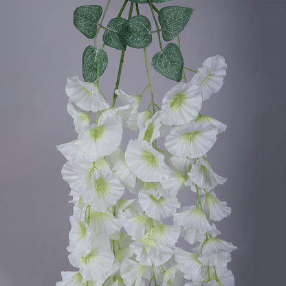 Artificial Morning Golri Flowers, Used for Weddings, Parties, Stages, Gardens, Indoor and Outdoor Decoration, UV Protection (White)