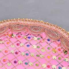 Special Pooja Thali with Roli, Chawal  - Pink