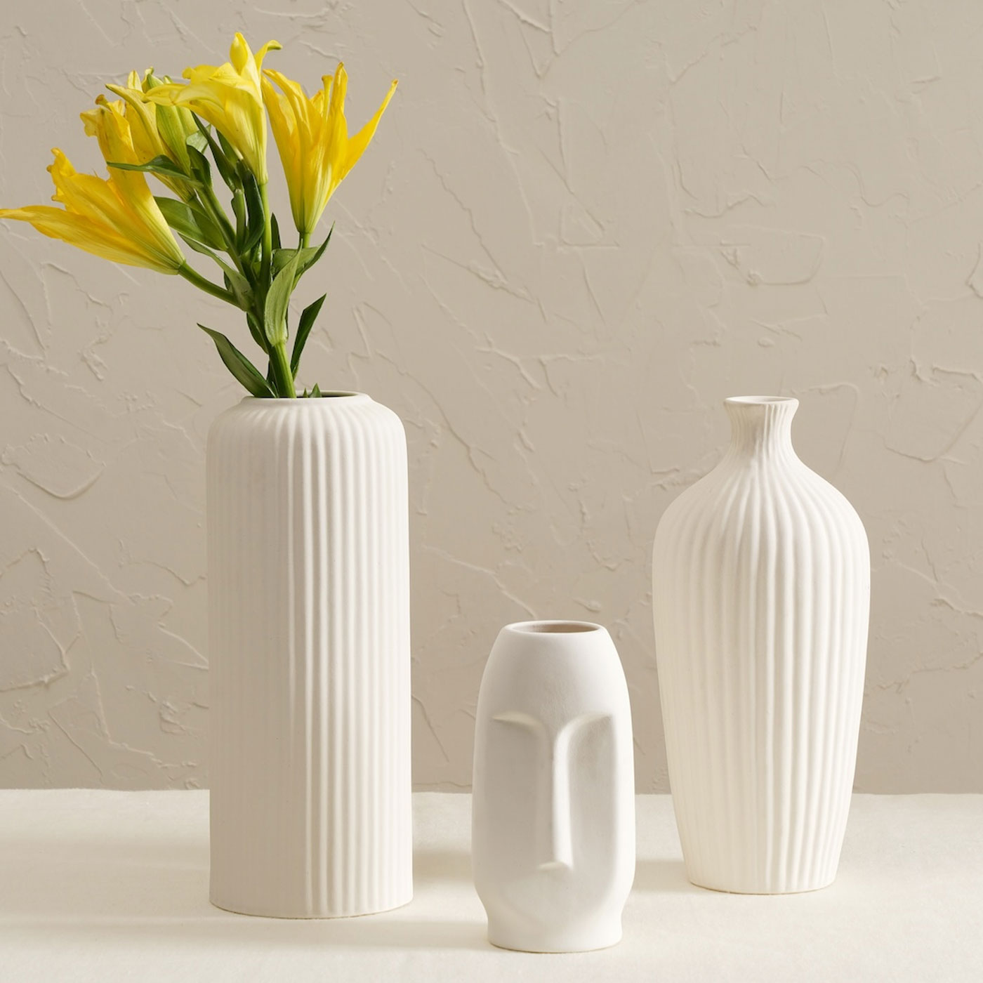 Bloom Vase White Set of 3