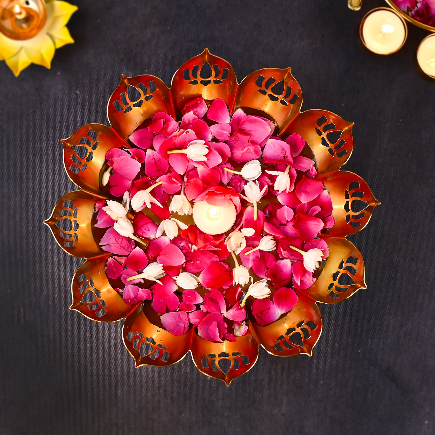 Neel Urli for Diwali , Home , Office Decoration - Lotus Design SINGLE