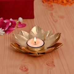 Premium Diwali Combo with Backdrop frame ,Designer Pooja Aasan and Decorative Tealight Diya Stands(Set of 4)