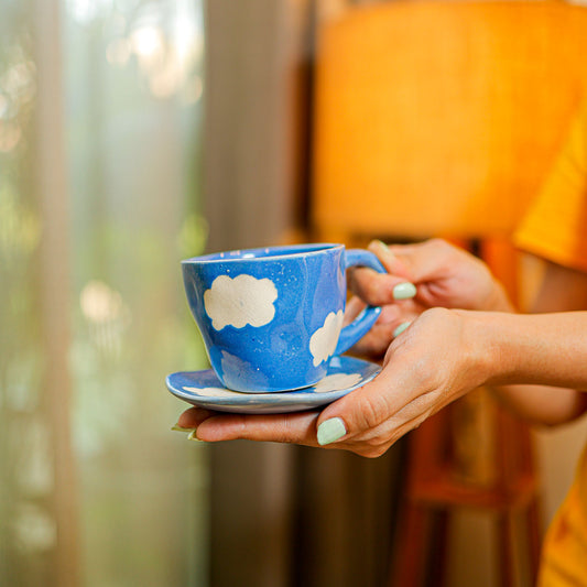 Cloud Cup Plate Blue