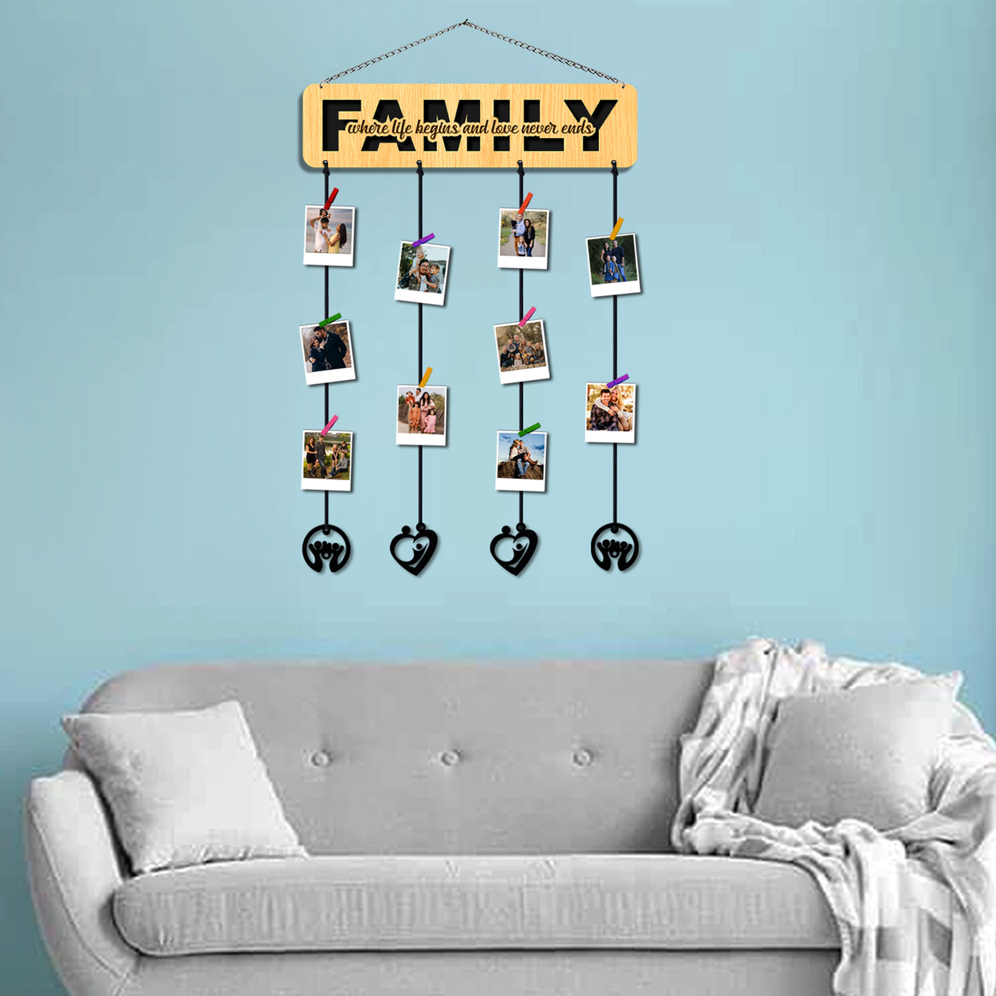 Decorative family photo frame | collage frame | gifts for family members | hanging frame