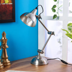 Shiny Gold Adjustable Iron Study Lamp Nickel