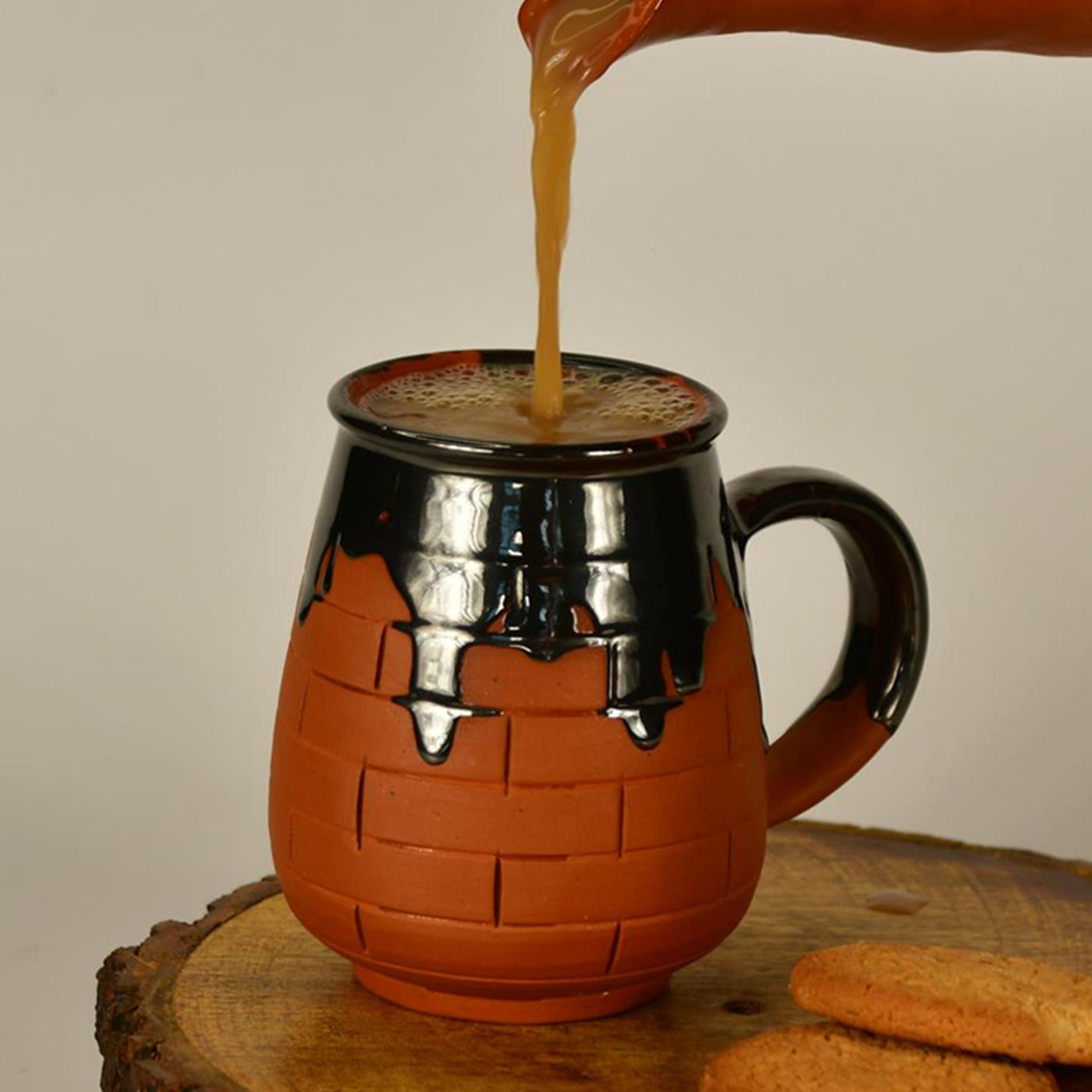 Terracotta Coffee Mug Artful Fusion for Home and Kitchen