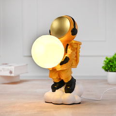 Figurine Astronaut Table Lamp | Durable | Showpiece - Gold