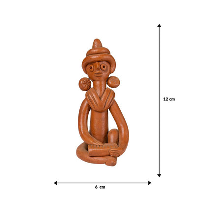 Terracotta Tribal Figurine Set Artisan Tabletop Decor
