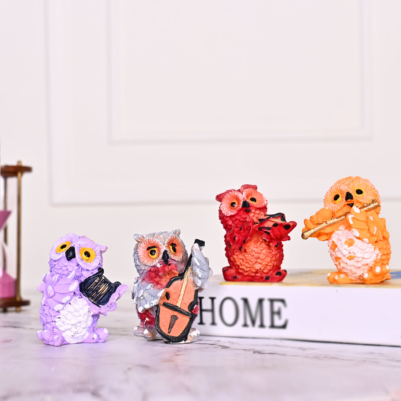 Singing Owl Showpiece Set of 4