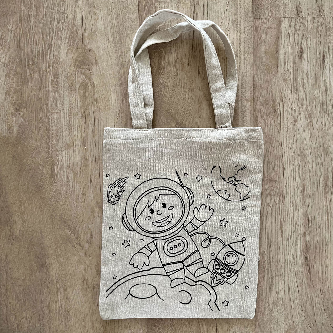 DIY Colouring How To Catch A Star Little Space Explorer Tote Bag