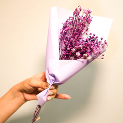 Purple Baby Breaths Gifting Bouquet