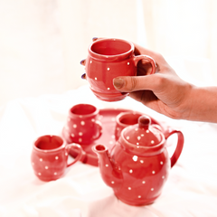 Red Polka Cup Set