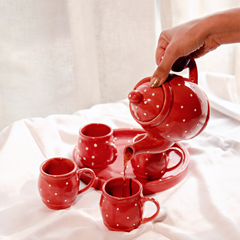 Red Polka Cup Set