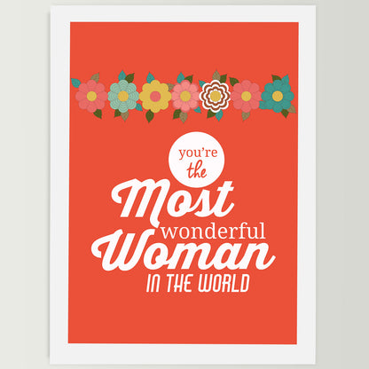 Most Wonderful Women In The World Wall frame For Home, Living Room, Office Decor