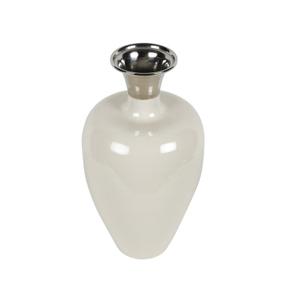 "Urn Deidra"White Brass Vase