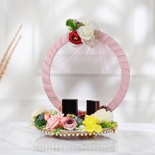 Decorative Ring Ceremony Platter-Pink