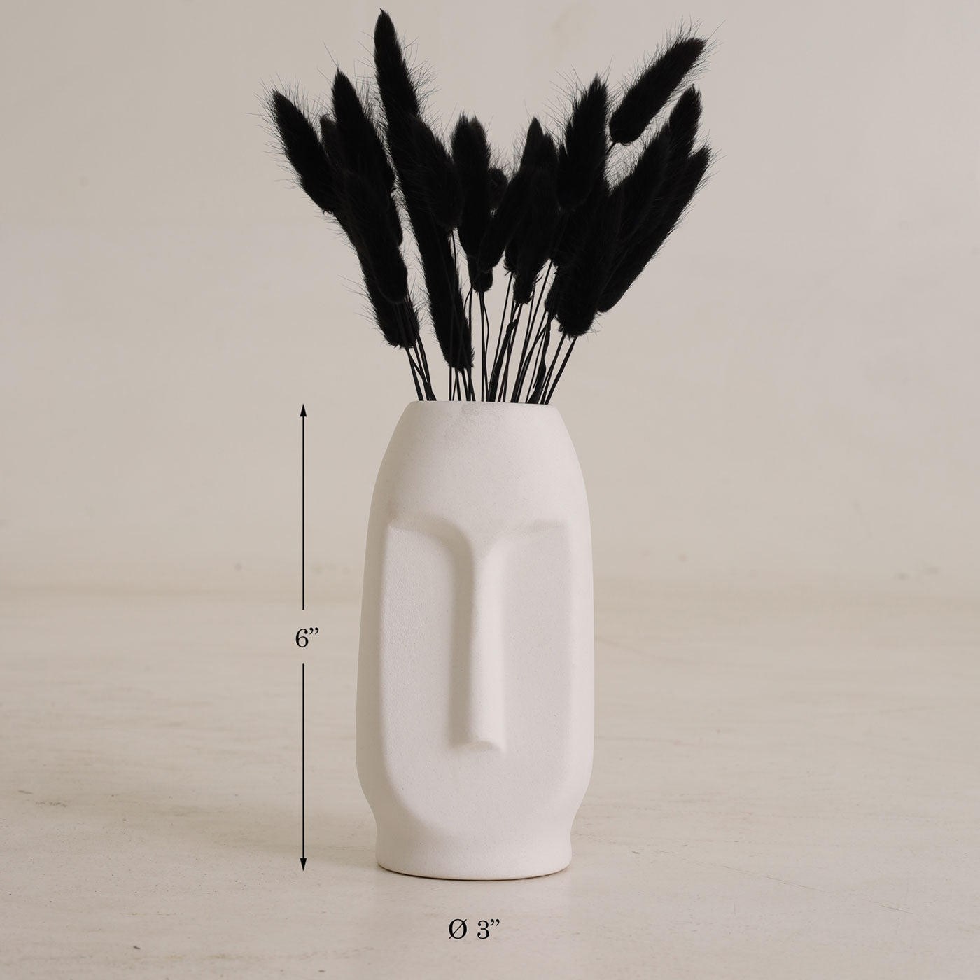 Viso Vase Black & White 6 inch