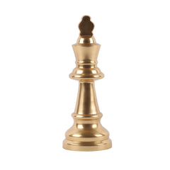 Decorative chess king queen gold large